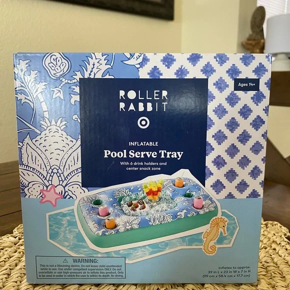 Roller Rabbit Blue Inflatable Accessory - Picture 1 of 4